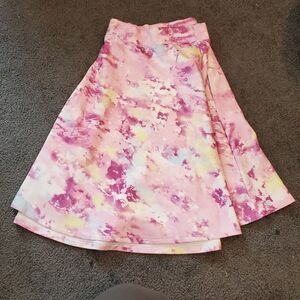 Pink Tie-Dye 2x Women's Skirt